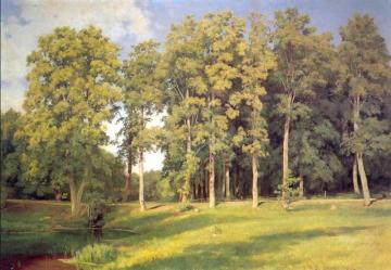 Grove Near Pond Artwork by Ivan Ivanovich Shishkin
