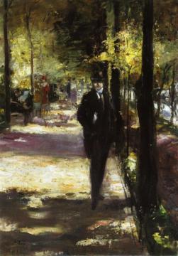 Stroller In Tiergarten Artwork by Lesser Ury