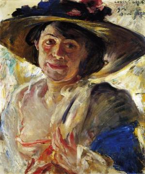 Woman in a Hat with Roses Artwork by Lovis Corinth