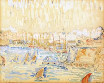 Port of Marseille Artwork by Paul Signac