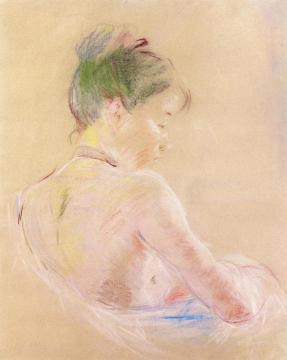 Girl with Bare Shoulders Artwork by Berthe Morisot