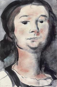 Portrait Of Mademoiselle Lebasque Artwork by Georges Rouault