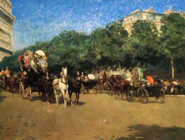Grand Prix Day Artwork by Frederick Childe Hassam