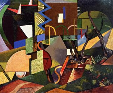 Three Trees By A Trail Artwork by Auguste Herbin