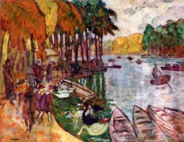 Promenade Along The Lake Artwork by Louis Valtat