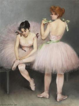 The Dancers Artwork by Pierre Carrier-Belleuse