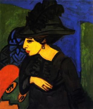 Dodo in a Feathered Hat Artwork by Ernst Ludwig Kirchner