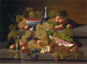 Still Life with Fruit Artwork by Severin Roesen
