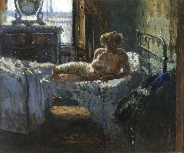 Mornington Crescent, Nude Contre-jour Artwork by Walter Richard Sickert