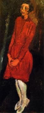 The Red Dress Artwork by Chaim Soutine