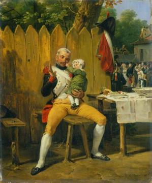 The Veteran At Home Artwork by Horace Vernet