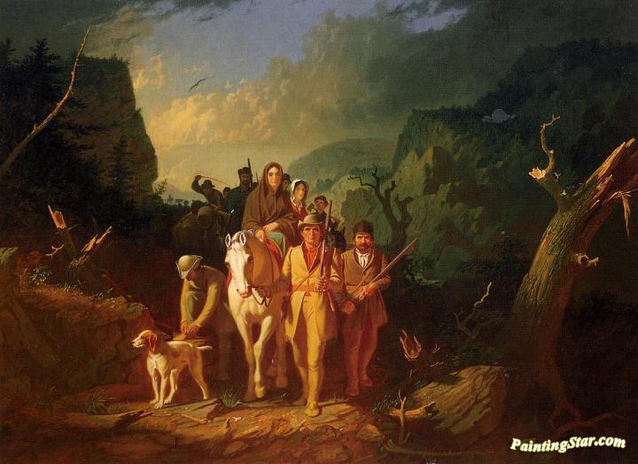 The Emigration Of Daniel Boone Artwork by George Caleb Bingham