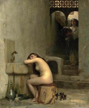 Resting At The Bath Artwork by Theodoros Ralli