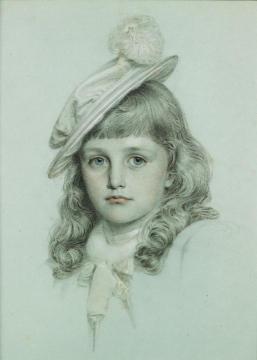 Study of a Little Girl Artwork by Anthony Frederick Sandys