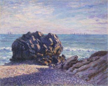 Storr's Rock in Lady's Cove - Evening Artwork by Alfred Sisley