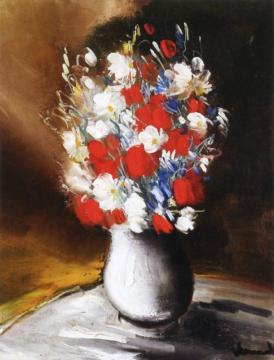 Flowers In A Vase Artwork by Maurice De Vlaminck