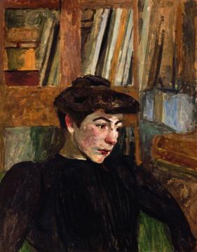 Woman with Black Eyebrows Artwork by Edouard Vuillard
