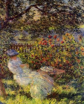 Alice Hoschede In The Garden Artwork by Claude Oscar Monet