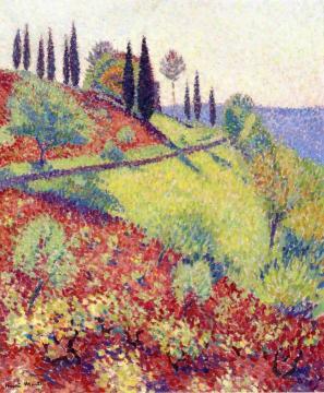 Colline de l'atelier d'Henri Martin à Marqueyrol Artwork by Henri Martin