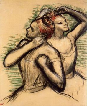 Two Dancers Artwork by Edgar Degas