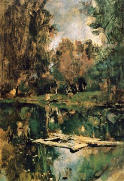 Pond in Abramtsevo (study) Artwork by Valentin Serov