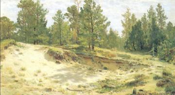 Young Pines On Sandy Steep (etude) Artwork by Ivan Ivanovich Shishkin