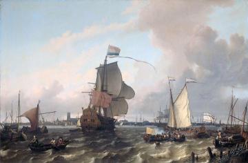 The Frigate ‘brielle’ On The Maas Off Rotterdam Artwork by Ludolf Bakhuizen