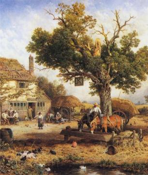 The Country Inn Artwork by Myles Birket Foster
