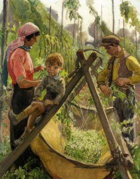 Hop Pickers Artwork by Dame Laura Knight