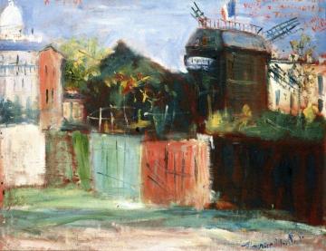 The Moulin de la Galette in Montmartre Artwork by Maurice Utrillo