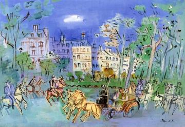 Promenade To The Bois De Boulogne Artwork by Jean Dufy