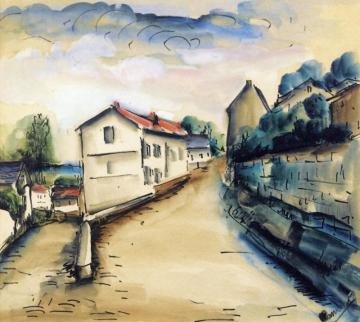 Village Road In Summer Artwork by Maurice De Vlaminck