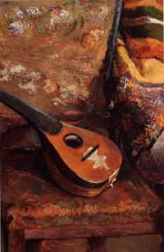 Mandolin On A Chair Artwork by Paul Gauguin