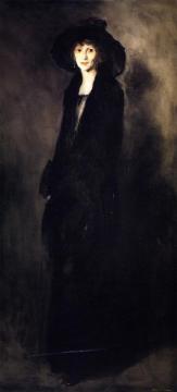 Lady In Black Velvet Artwork by Robert Henri