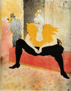 Elles: Cha-u-kao, Chinese Clown, Seated Artwork by Henri de Toulouse-Lautrec