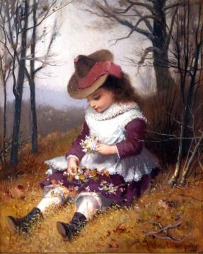 Picking Flowers Artwork by James Wells Champney