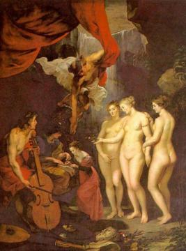 Education of Marie de Medici Artwork by Peter Paul Rubens