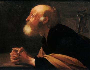 The Repentant Peter Artwork by Hendrick Terbrugghen