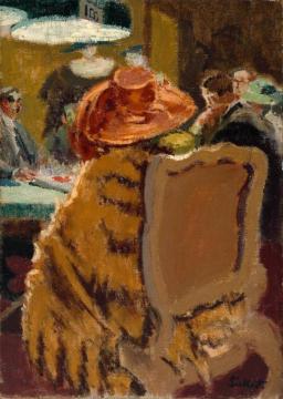 Baccarat - The Fur Cape Artwork by Walter Richard Sickert
