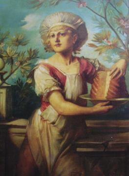 Girl With Cake Artwork by Eduard Veith