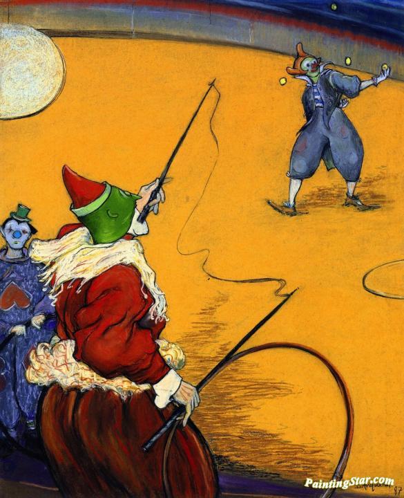 Circus Scene Artwork by Louis Anquetin