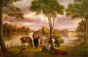 Scene Along The Wabash River Near Logansport, Indiana Artwork by George Winter