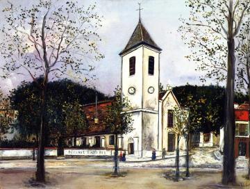 Church of Bry-sur-Marne Artwork by Maurice Utrillo