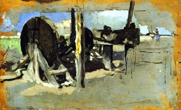 Rope Makers, Valencia (sketch) Artwork by Joaquin Sorolla y Bastida