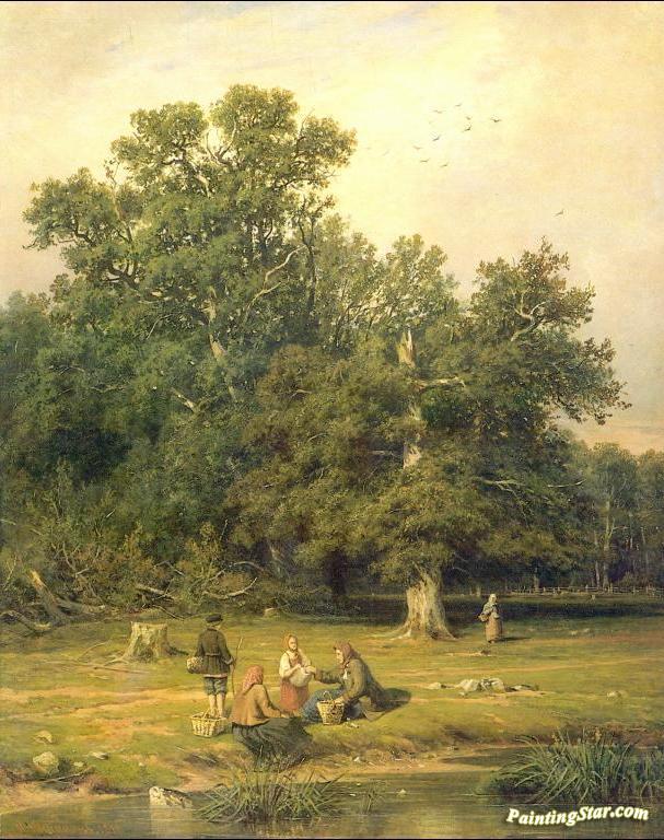 To Go For Mushrooms Artwork by Ivan Ivanovich Shishkin