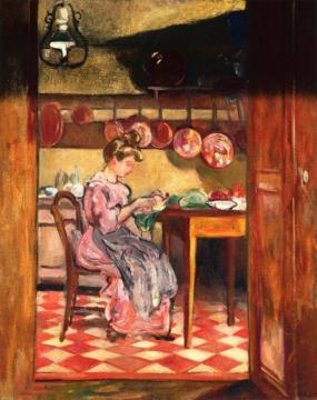 Woman In The Kitchen Artwork by Louis Valtat