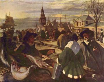 Market In The Harbor Artwork by Emanuel de Witte