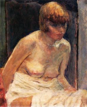 Girl in a White Robe Artwork by Pierre Bonnard