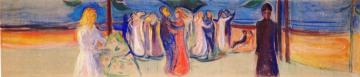 Dance On The Beach (the Reinhardt Frieze) Artwork by Edvard Munch
