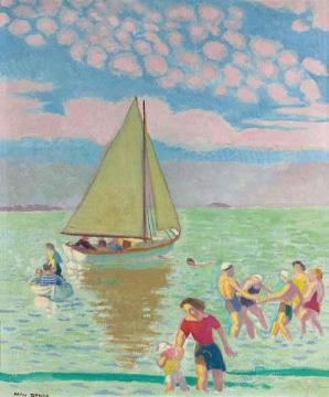 Plage Au Yacht Artwork by Maurice Denis